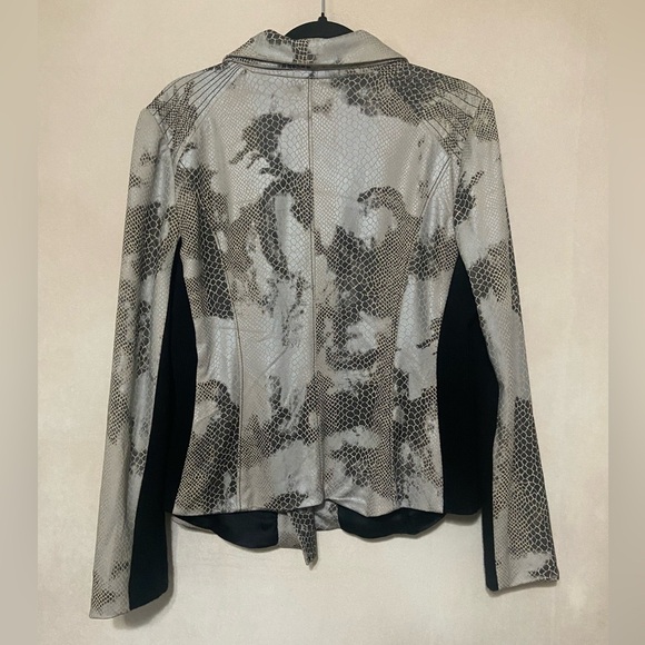 Alberto Makali EUC metallic snake print moto jacket streetwear size L - Picture 3 of 5